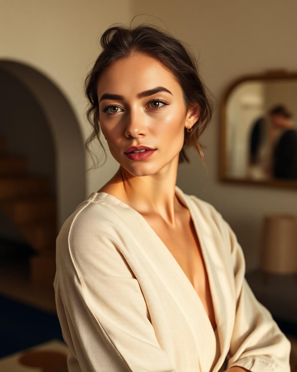 AI-generated editorial fashion portrait